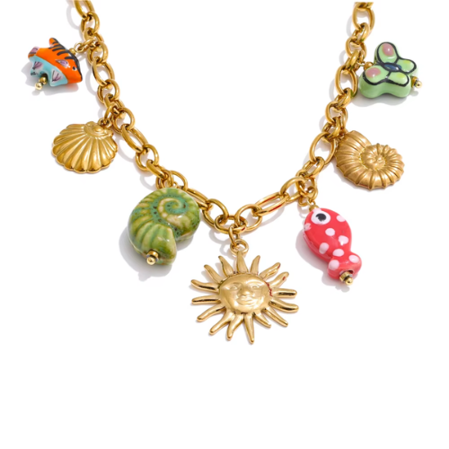 Collier breloques Sirena